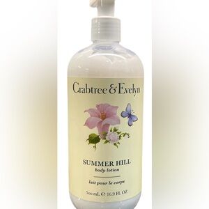 NWT! CRABTREE & EVELYN SUMMER HILL Scented Pump Body Lotion 16.9 oz / 500 ml.